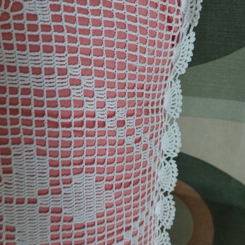 Vintage Handmade Crochet Pillows Set of 2 30x30cm Like New