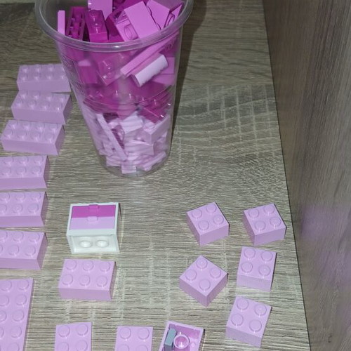Lego pink parts set like new