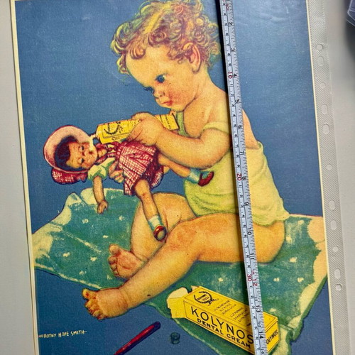 Kolynos Dental Cream Poster by Dorothy Hope Smith used, vintage