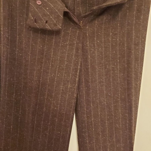 Women's brown wool suit like new, jacket L, trousers XL