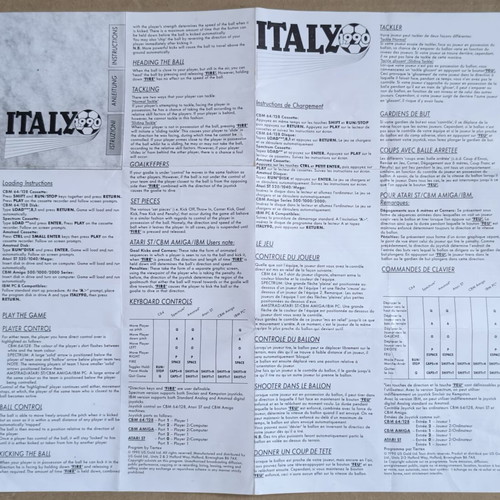 Italy 1990 (US Gold) Amstrad Disk used