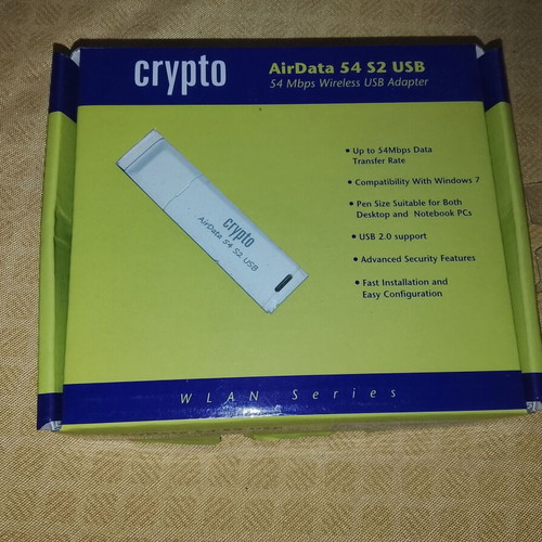 Crypto USB Wireless Adapter Data Transfer Up to 54Mbps Like New