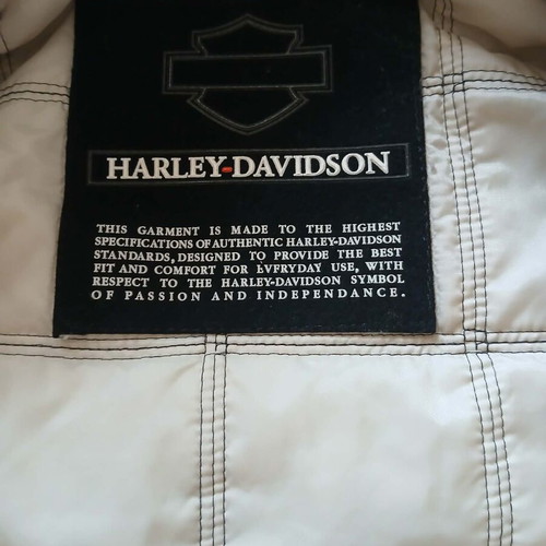 Harley-Davidson men's jacket used with quilted lining and orange details