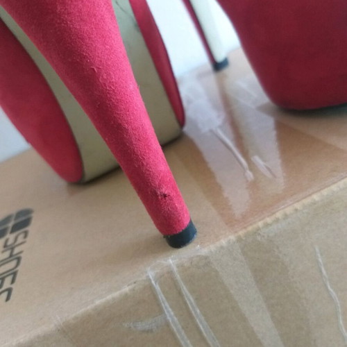 Red boots used, size 38