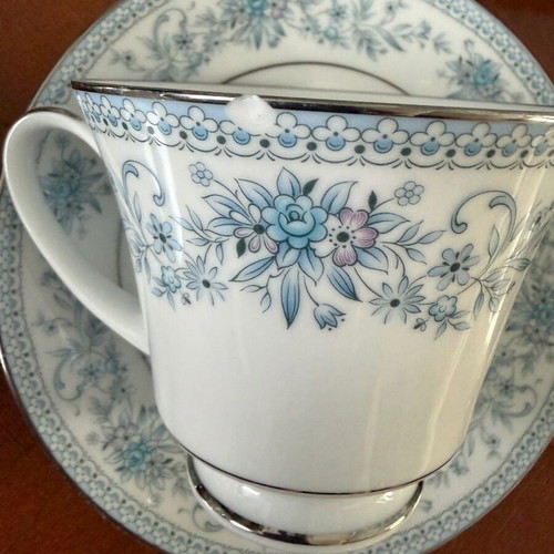 Σετ τσαγιού Noritake Blue Hill 12 τμχ σαν καινούργιο
