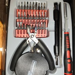 Tool set with case new with screwdriver and 30 bits