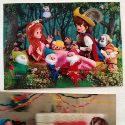 Vintage 3D postcards from 70s-80s fairy tales, new condition