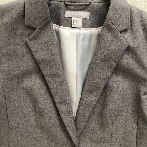 H&M women's blazer gray like new, size L