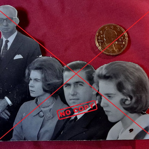 Βασιλική οικογένεια 1960 αυθεντική ασπρόμαυρη φωτογραφία μεταχειρισμένη