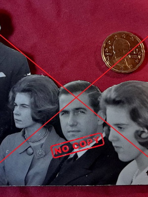 Βασιλική οικογένεια 1960 αυθεντική ασπρόμαυρη φωτογραφία μεταχειρισμένη