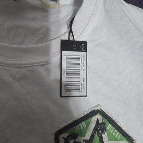 Diesel T-JUBIND-SLITS-E1 T-shirt, white, size L
