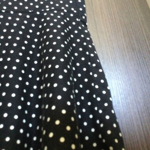Midi polka dot skirt like new, black and white, size M