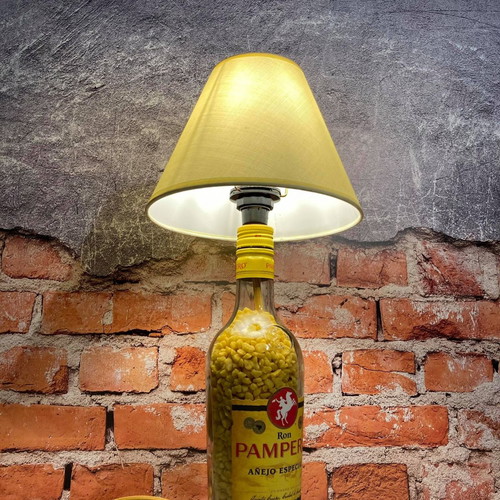 Desk lamp made from Pampero rum bottle new