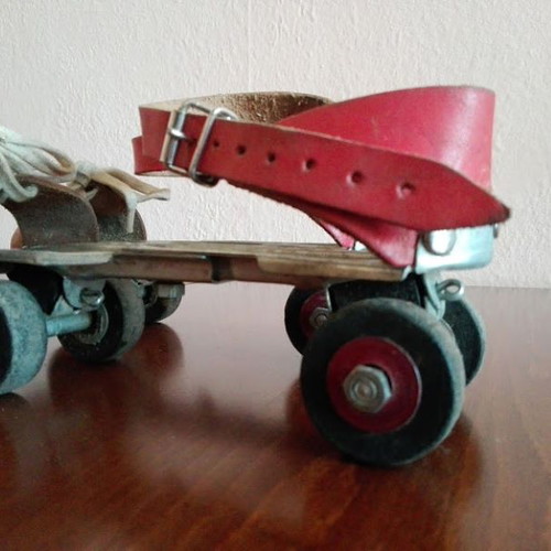 Vintage Germina Adjustable Roller Skates leather and steel used