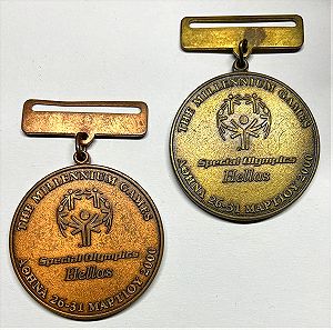 2 Παραολυμπιακά μετάλλια Αθήνα 2000 (χρυσό και χάλκινο) πακέτο