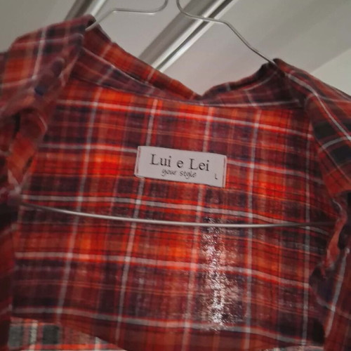 Lui E Lei women's checked shirt size L like new, red