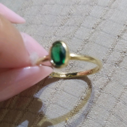 Gold 14k ring with zircon new, size 55