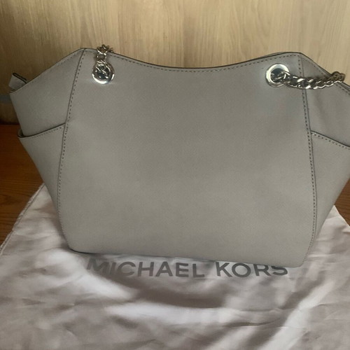 Michael Kors shoulder bag gray new with metal details