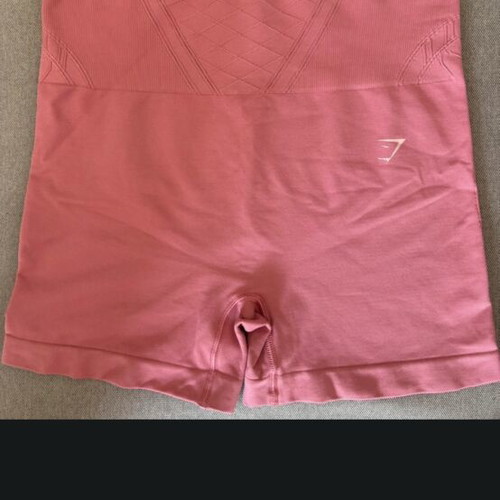 Gymshark pink gym set with sports bra and shorts