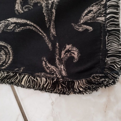 Set of 2 large black throws like new