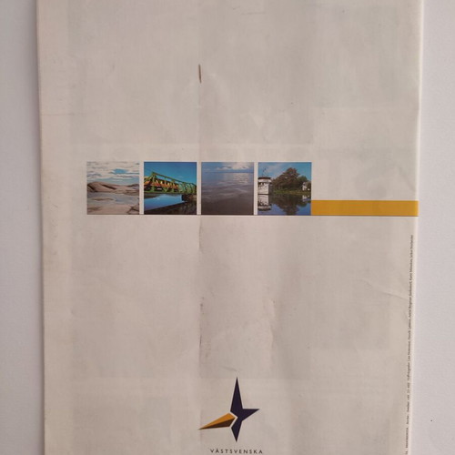 Vintage travel guide to Western Sweden used, Danish language, 2001