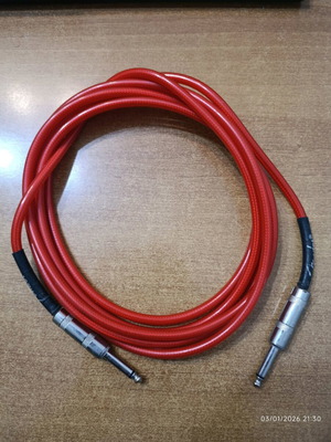 Καλώδιο οργάνου Fender Professional Series σαν καινούργιο, κόκκινο 3 μέτρα