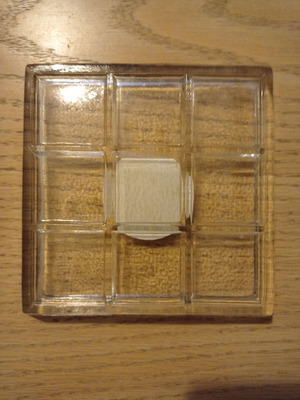 Γυάλινη βάση για κεριά τετράγωνη μεταχειρισμένη