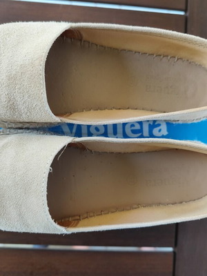 Viguera beige espadrilles, suede leather, handmade