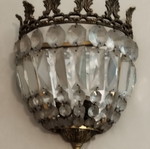 Vintage chandelier and set of 2 wall sconces used