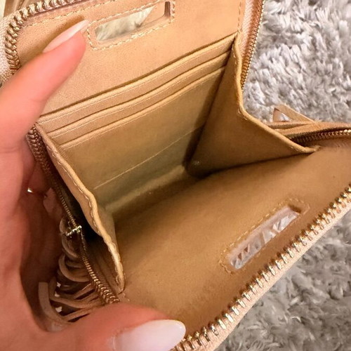 Maje Phone Bag crossbody beige genuine leather new