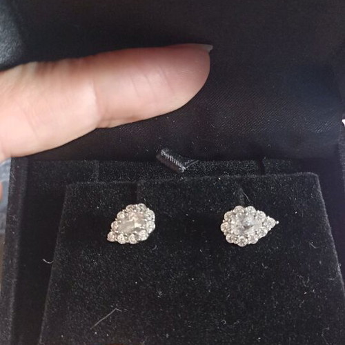 Silver teardrop earrings 925, new