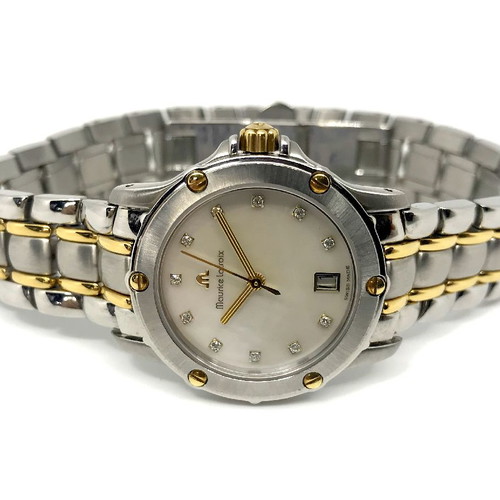 Maurice Lacroix 18k women's watch new with mother of pearl and brilliant diamonds