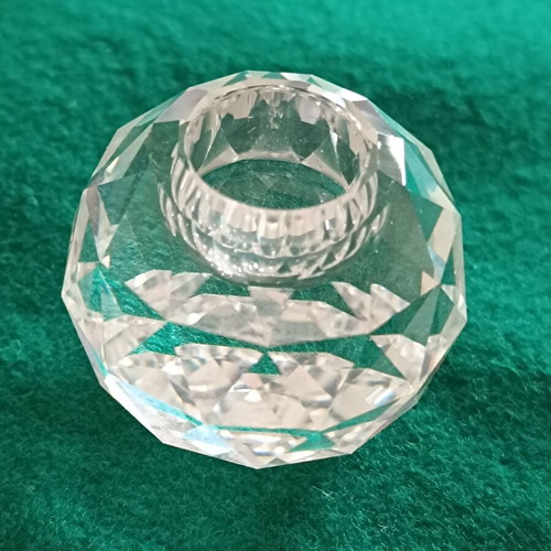 Vintage Swarovski crystal sphere miniature candlestick like new