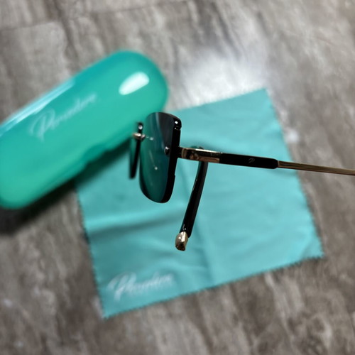Pervedere sunglasses new rimless design with green lenses