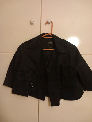 Jacket black cropped used, size M