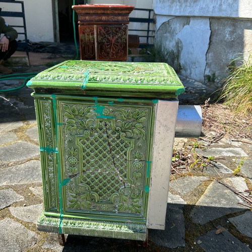 Porcelain stove used antique
