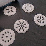 Cookie press used with 5 design discs