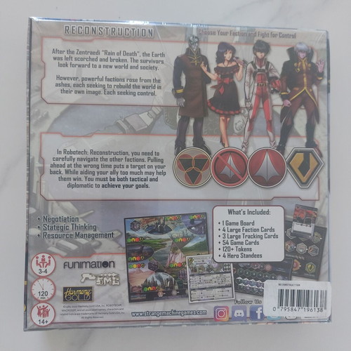 Robotech Reconstruction board game new, sealed