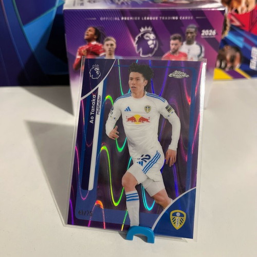 Topps Chrome Premier League 2026 Ao Tanaka Purple Refractor card new