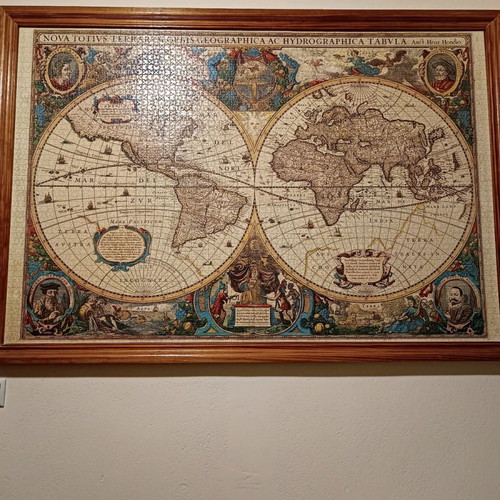 Handmade puzzle in frame new