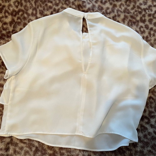 Zara crop blouse used, white, size M