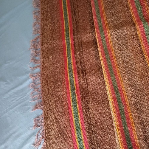 Handmade Loom-Woven Cotton Runner Rug 0.90 x 2.50 m
