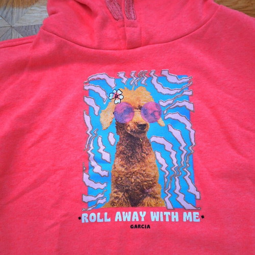 Garcia kids hoodie used, orange-pink, size 110 cm