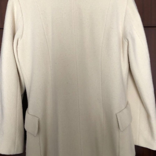 Polo Garage wool coat ivory used with pockets and zipper