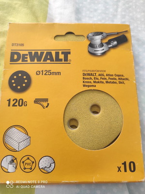 Dewalt DT3105 120Grit 125mm Palm Sander Sanding Sheets pack of 10 new