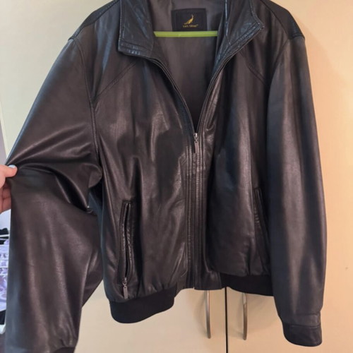 Van Graaf women's leather bomber jacket used, size L, black