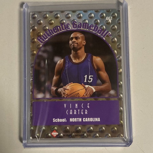 1999 Collector’s Edge Vince Carter Authentic Gameball GG2 Insert Toronto Raptors