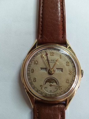 Buren Grand Prix watch used, Swiss complication 50s