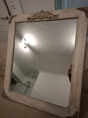 Rectangular mirror vintage distressed romantic style 85cm×75cm