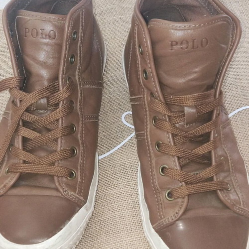Polo Ralph Lauren Tremayne Deep leather shoes like new, size 43, beige